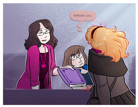Also bonus doodles, for anybody wondering about the anchor placements. I would have drawn me and @savvyliterate in AATN, but @mishacak3s beat us to it we appear as librarian cameos in book 1. (3/3)
