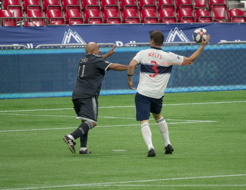jholden23's tweet photo. ...when he wasn't cheating. I think he was a little confused on the rules. lol @JensenAckles #Soccer #football #Whitecaps #LegendsAndStars https://t.co/wbrzbUNhYU