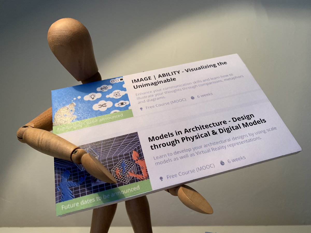 marnixst's tweet image. For all homebound, creative, life long learners, we will re-launch my free and open Online Courses!

Starting soon: Monday 30th.

Enroll now:

Models in Architecture: edx.org/course/models-…

IMAGE-ABILITY: edx.org/course/image-a…

Welcome, looking forward to meeting you soon!