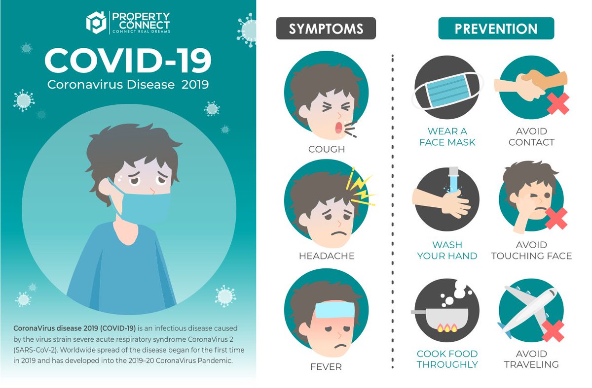 PropertyConect's tweet photo. "We can easily become as much slaves to precaution as we can to fear"
With Corona virus being in headlines, here are few tips to protect you from catching the virus!
#PropertyConnect #ToTheRescue #CoronaVirus #PrecautionIsBetterThanCure #SafePakistan https://t.co/jtTQQ13rXu