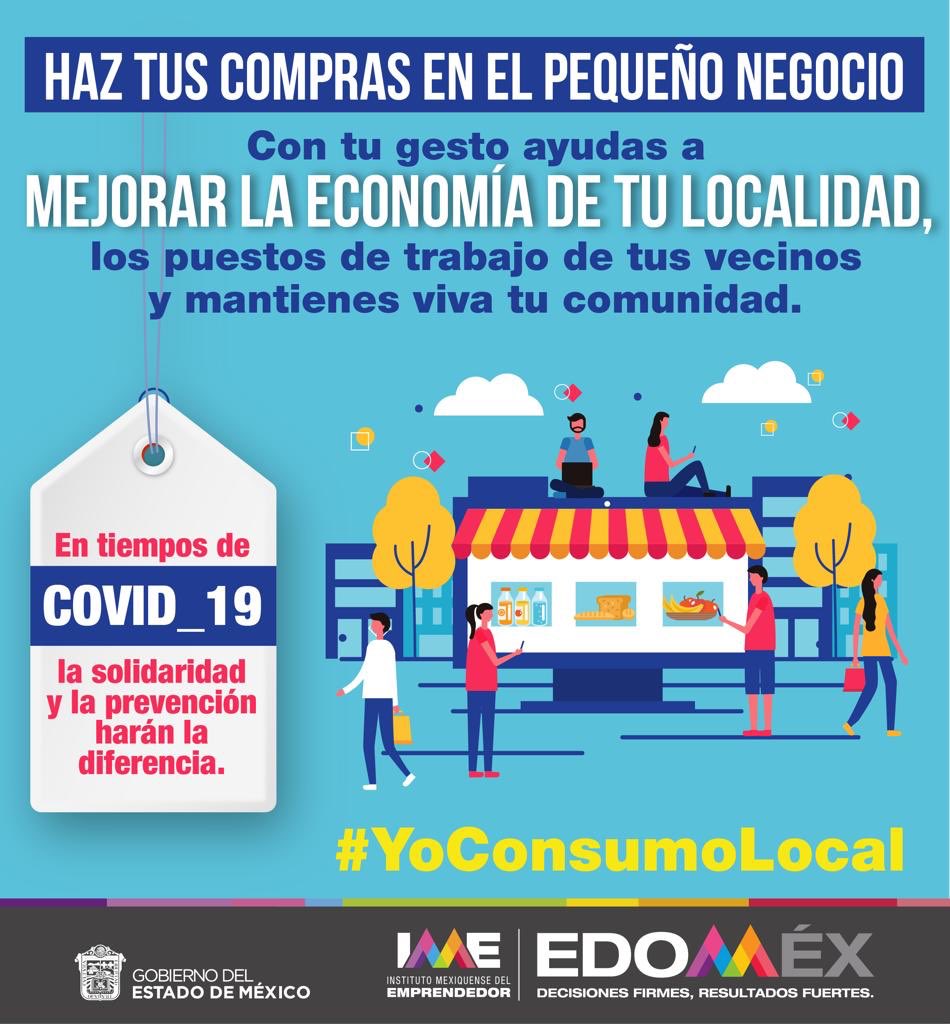 IM_Emprendedor's tweet photo. Seamos solidarios ante la contingencia sanitaria y compremos en el negocio de nuestro vecino, amigo o familiar. 

¡Hagamos equipo! 

#YoConsumoLocal https://t.co/8gBb5lGJtk