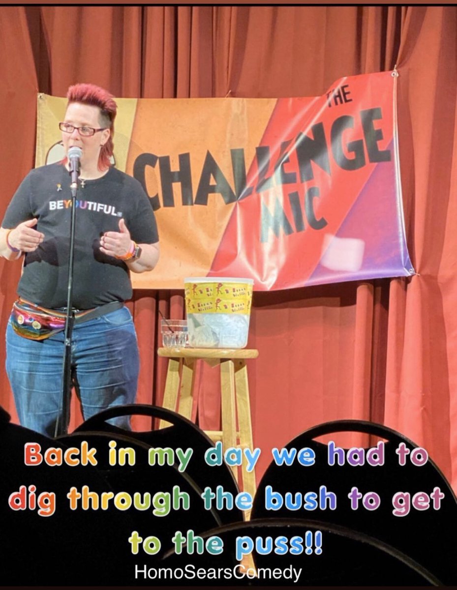 TheChallengeMic's tweet photo. Today our #FeatureSpot is Lisa Sears @HomoSearsComedy from Indianapolis! (At some point, the @indychallengemic will start and be run by Lissa!)
Thanks for making us laugh! #thechallengemic #comedy https://t.co/6o85hMg3WZ
