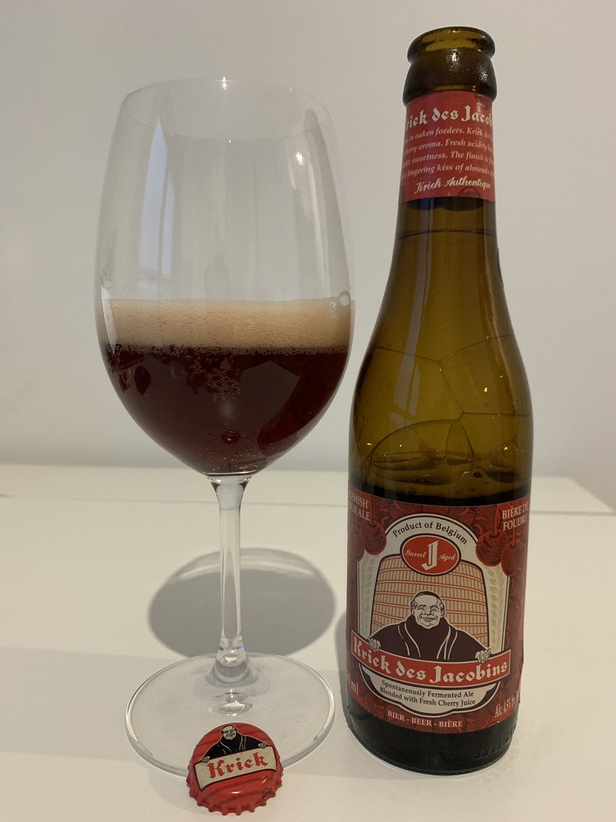 Postre? Cerezas!
Kriek des Jacobins
Una cerveza de fermentación mixta con aromas y sabores a vino tinto, vainilla, frutos secos y cerezas acidas.
Estilo:Flanders Red Ale
Alc: 5.5%
#7beers7days #7Days7beers #cerveza #yomequedoencasa