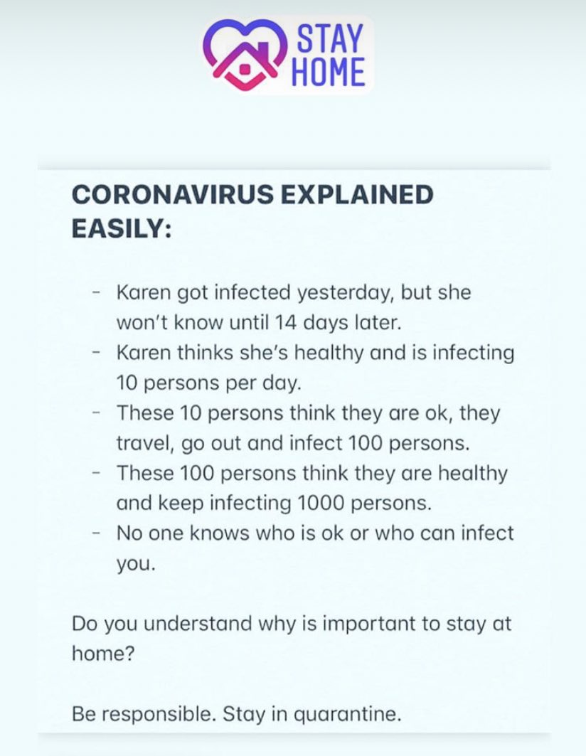 It’s not rocket science... #ThinkOfOthers #StayAtHome