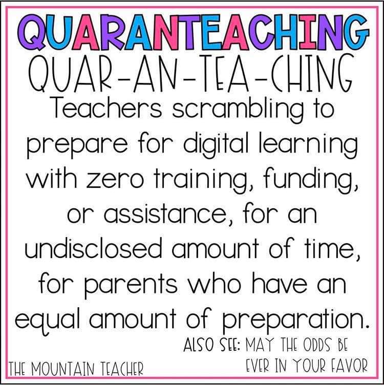 Quaranteaching:
📷 @themountainteacher