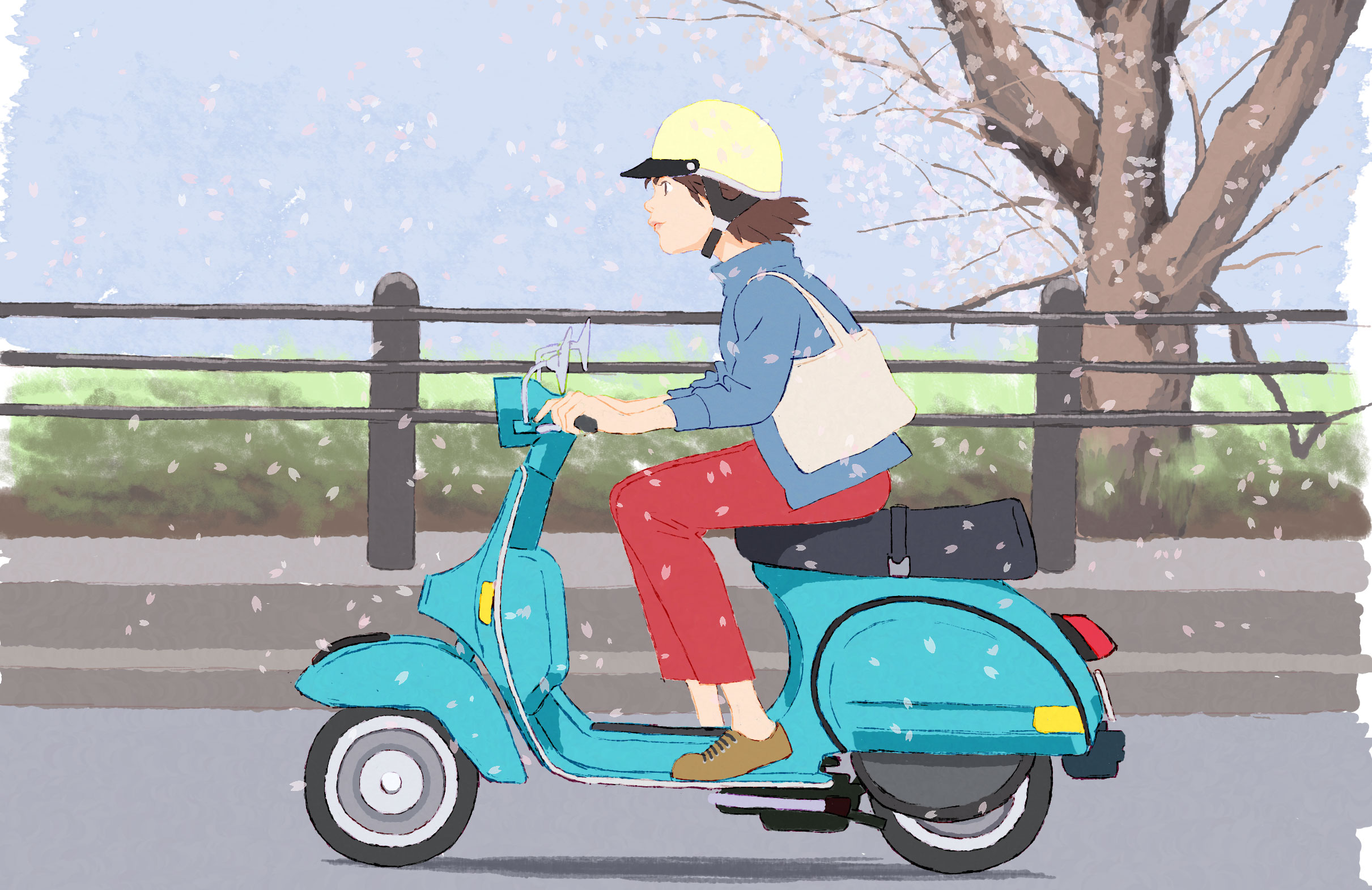 Masa Shimizu Illustration Painting Vespa ベスパ女子 イラスト イラストレーション T Co Ypdkb9egal Twitter