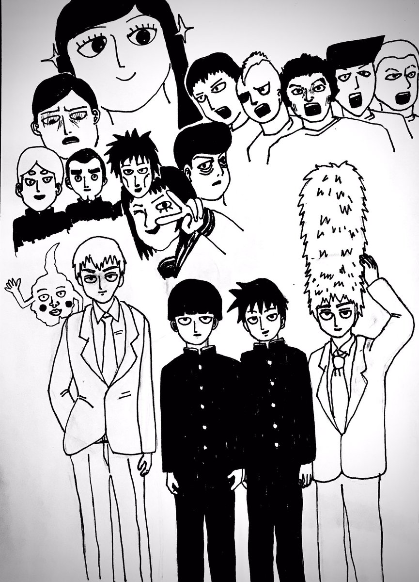 ざーぶとん キレ男 على تويتر モブサイコ100描いてみた 原作の絵が好き One先生 モブサイコ100 描いてみた イラスト 絵 絵師さんと繋がりたい イラスト好きな人と繋がりたい イラスト初心者 イラスト練習