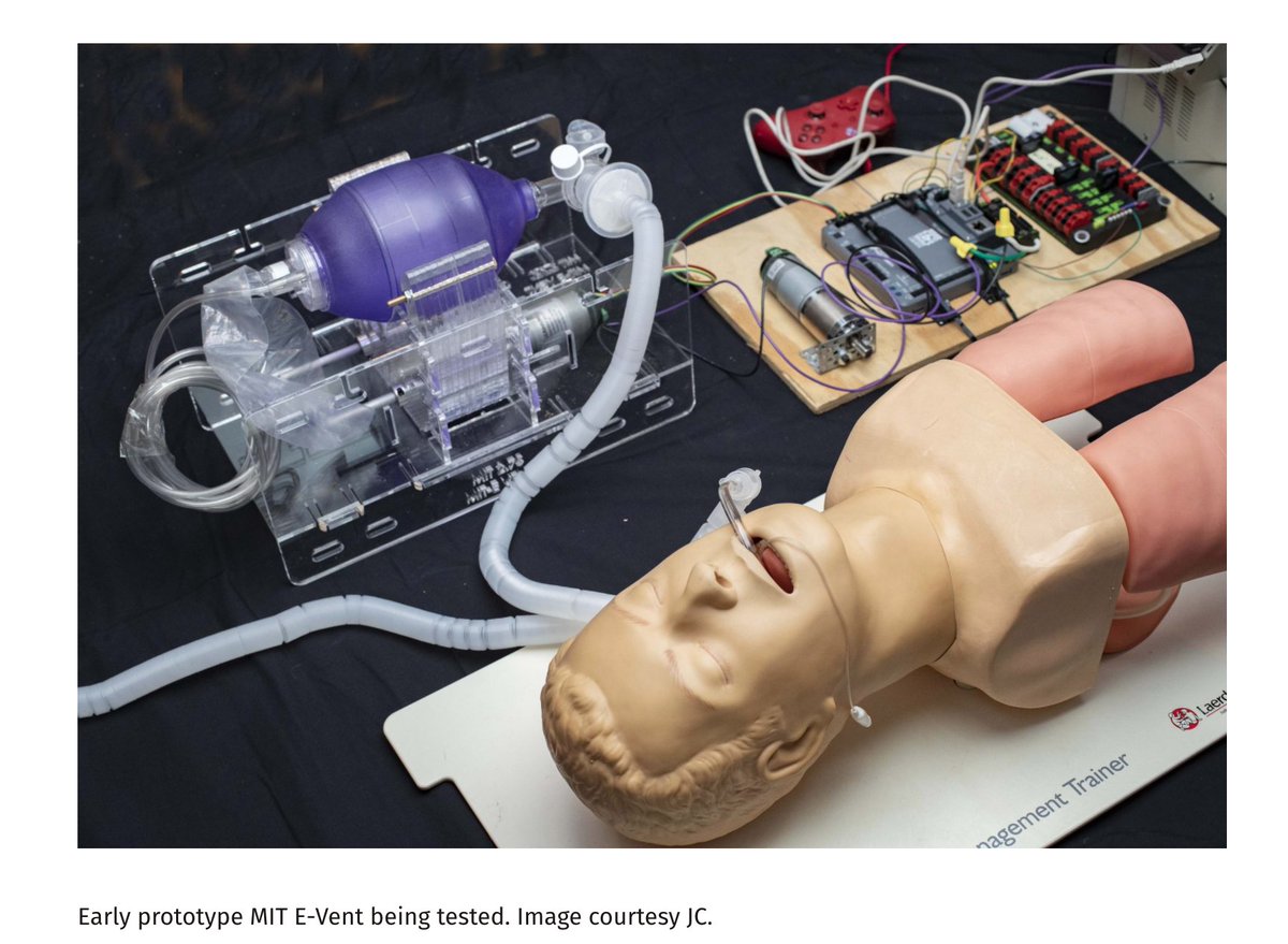 BonKu's tweet image. The US may be short &amp;gt;300k ventilators because of #COVIDー19. 
I believe the MIT Emergency Ventilator (E-Vent) is one of our best options for surge capacity ventilation. 
Please share widely. 
e-vent.mit.edu