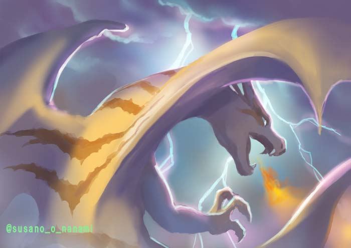 ট ইট র すさノお イラストリクエスト進行中 コピーリザードン ポケモン イラスト王国 デジタルイラスト Pokemon Charizard