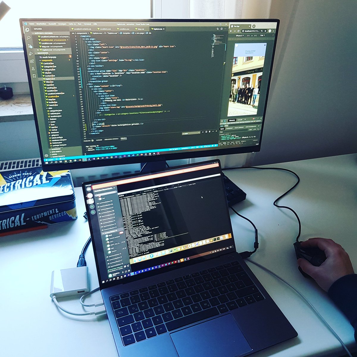 Hier entsteht unsere App, die den lokalen Einzelhandel und die daheim festsitzenden Kunden direkt verbindet! #COVIDー19  #WirvsVirus  #WirvsVirusHackathon #shoutout