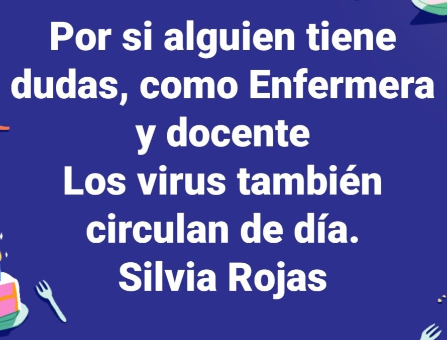 silviarojasnun1's tweet photo. ¿BROMA, de que sirve un toque de queda nocturno?
#CuarentenaTOTALChile https://t.co/Ug0ZrtNT1q