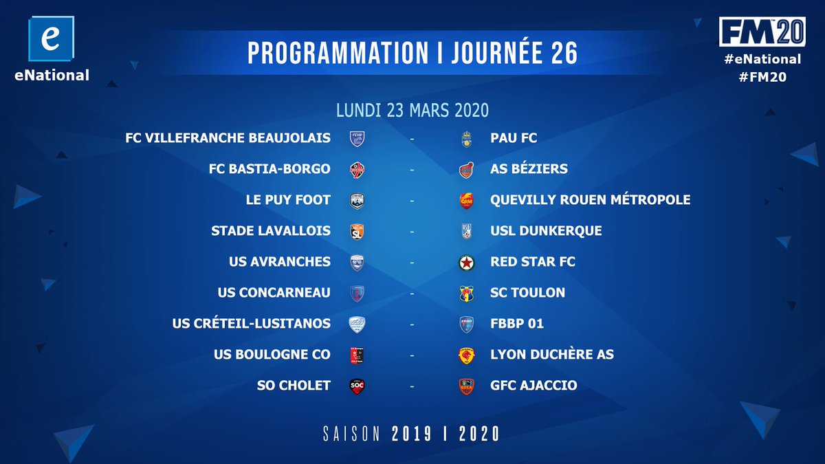 El_guigui_'s tweet photo. Coach Guigui rentre dans le grand bain et l'heure est fixée:

🚨#eNational : 1er match dès lundi face à 
@concarnau
 
🏆 J26 de Championnat #eNational de #FM20
⌚️Lundi 20/03/2020 14h
🆚 @concarnau
🏟️https://t.co/OUYvg8i7iF 
🖥 #FM20 

♻️RT au max les supporter du @sportingtoulon https://t.co/hN2V3JEfIm