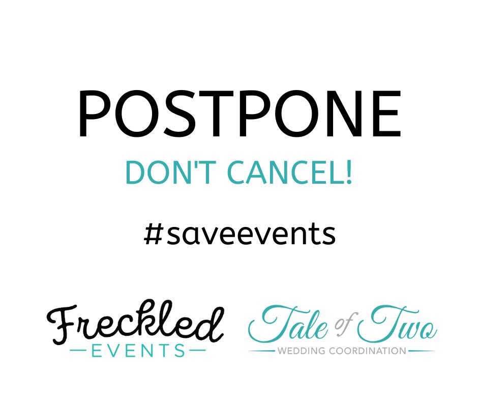 freckledevents's tweet photo. #postpone #dontcancel #saveevents https://t.co/XBJ1hzMJpM