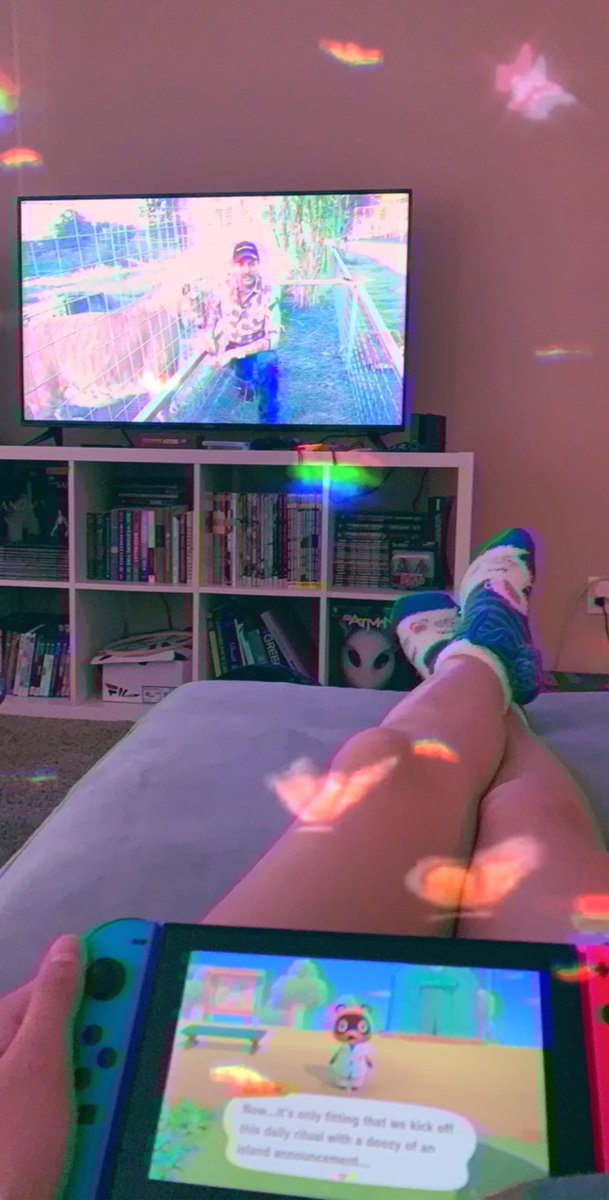 OhhellyeahHay's tweet image. joe exotic, animal crossing, 0 pants. the right way to quarantine