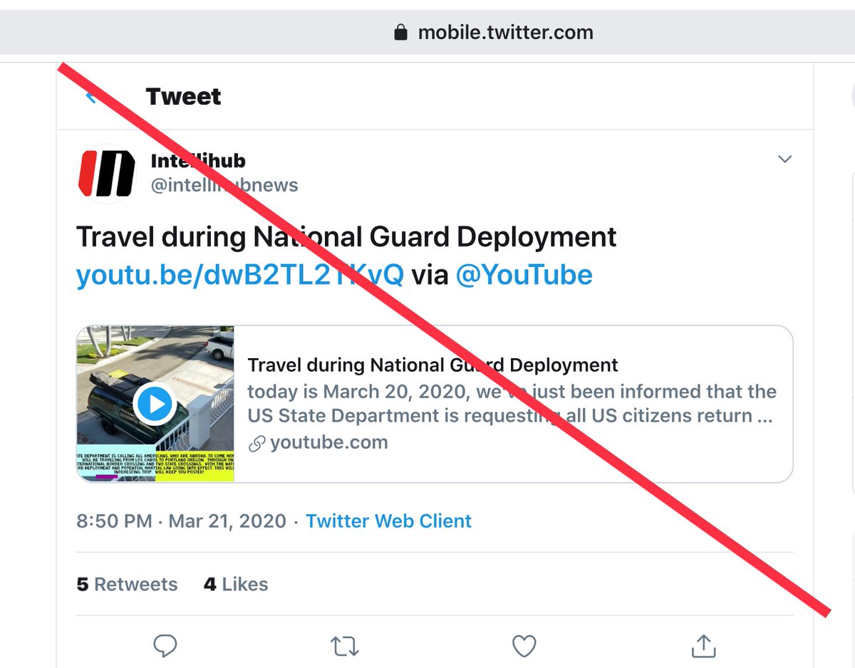 MORE:@/Intellihubnews is a quagmireCharacteristics of a cyborg, mixing “reputable news” with QAnon.March 17, 2020 account started using #/martiallaw & >80% of tweet since then misrepresentingcc  @SlickRockWeb  @IdeaGov Hoaxy: How claims spread online  https://hoaxy.iuni.iu.edu/#query=intellihubnews&sort=mixed&type=Twitter&lang=