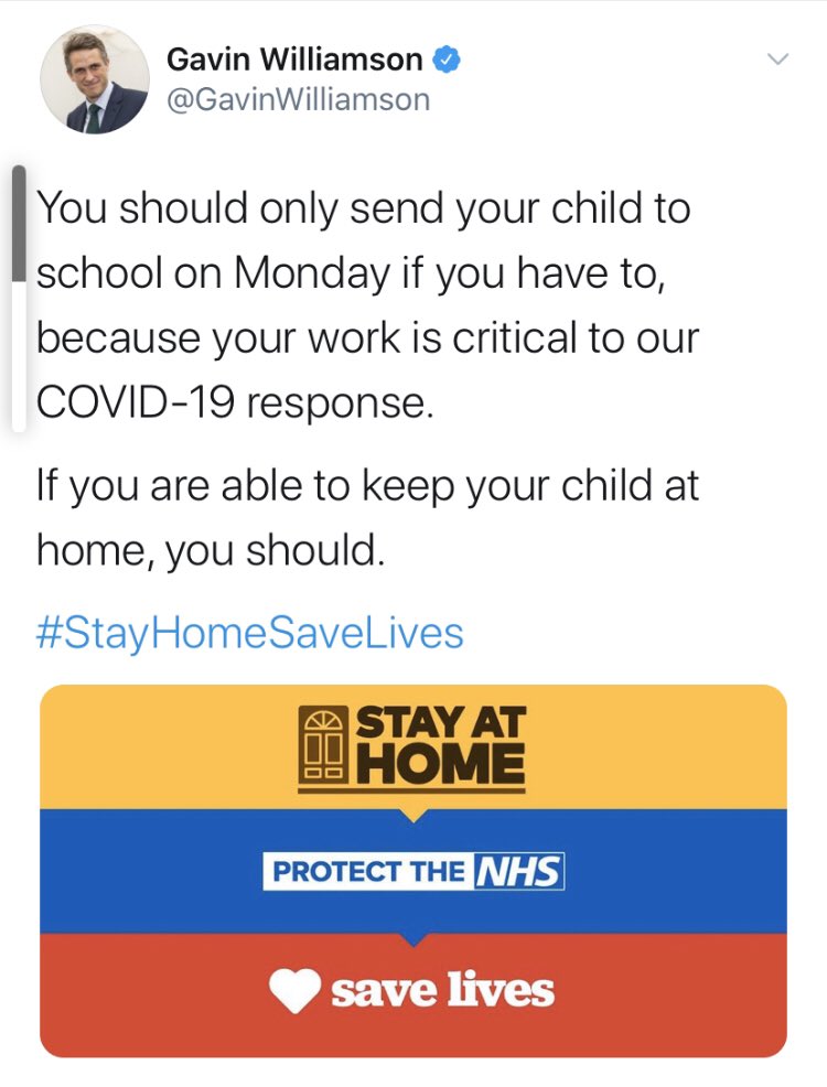 Safest place for all our families is at home. Please only send your child to the GAT Hub childcare provision if you have no other choice #StayHomeSaveLives
