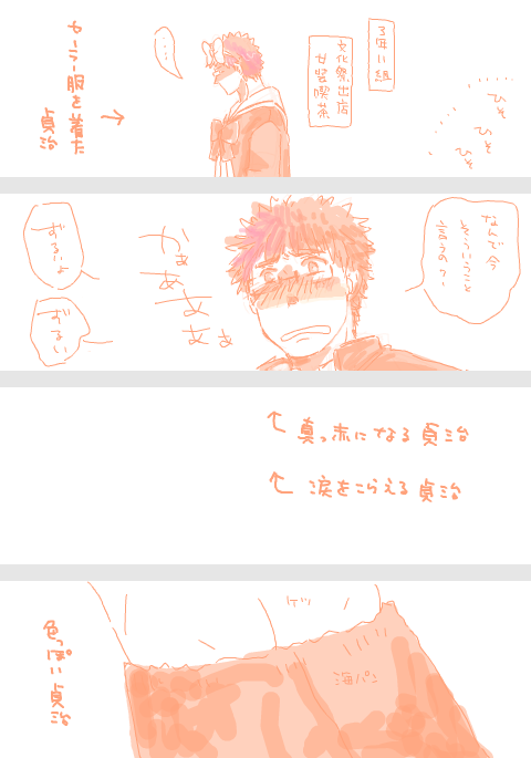お借りしたアミダテンプレを全部貞治で挑戦したやつ
最後のはあはあしてる貞治がちょっといやらしいので苦手な方は気を付けてー 