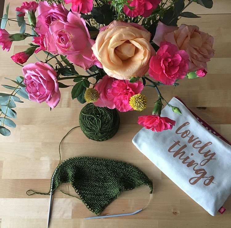 knitmastery's tweet photo. Got a good amount done on my Aestlight by @shetlandtrader. My flowers are just about past it now (this pic was earlier this week) but they are still a pop of colour from a distance! https://t.co/kiuSVyq95t