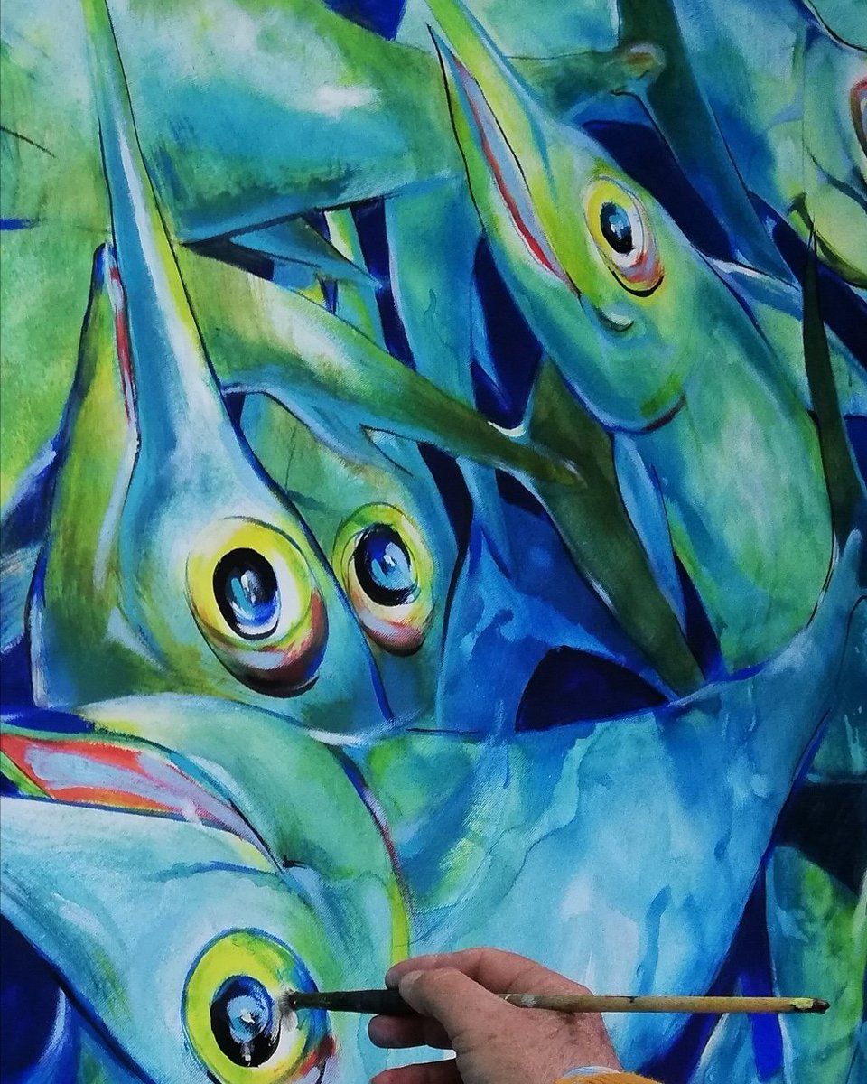 SalvoCurro1's tweet image. Questa è solo un  particolare di un'intera parete di 15  pesci spada.... I pesci per eccellenza del nostro mare.... del nostro  Stretto di Messina, liberi, allegri, veloci, così come li vuole il sottoscritto.... e penso... molti di Voi. 🐟