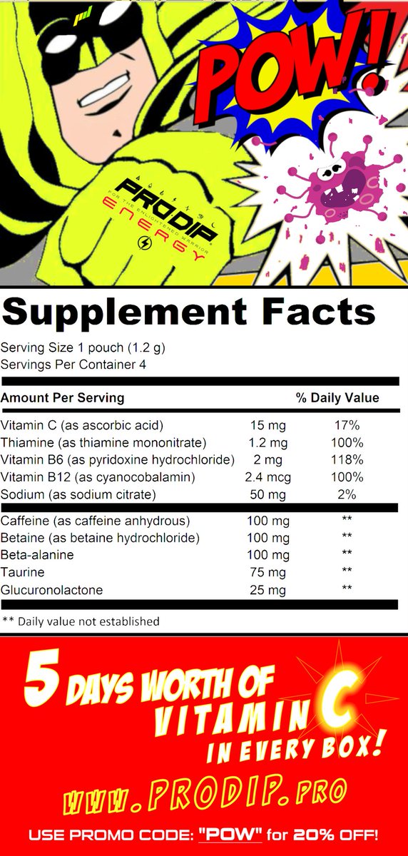 Knuckle up. Vitamin C is key. There are still a few boxes left, we got your back and same-day shipping. Use promo code: POW at PRODIP.pro for 20% OFF

#vitaminc #immunesystem #healthsupplies #covid #publichealth #covid19 #vitamins #healthy #coronavirus #supplements