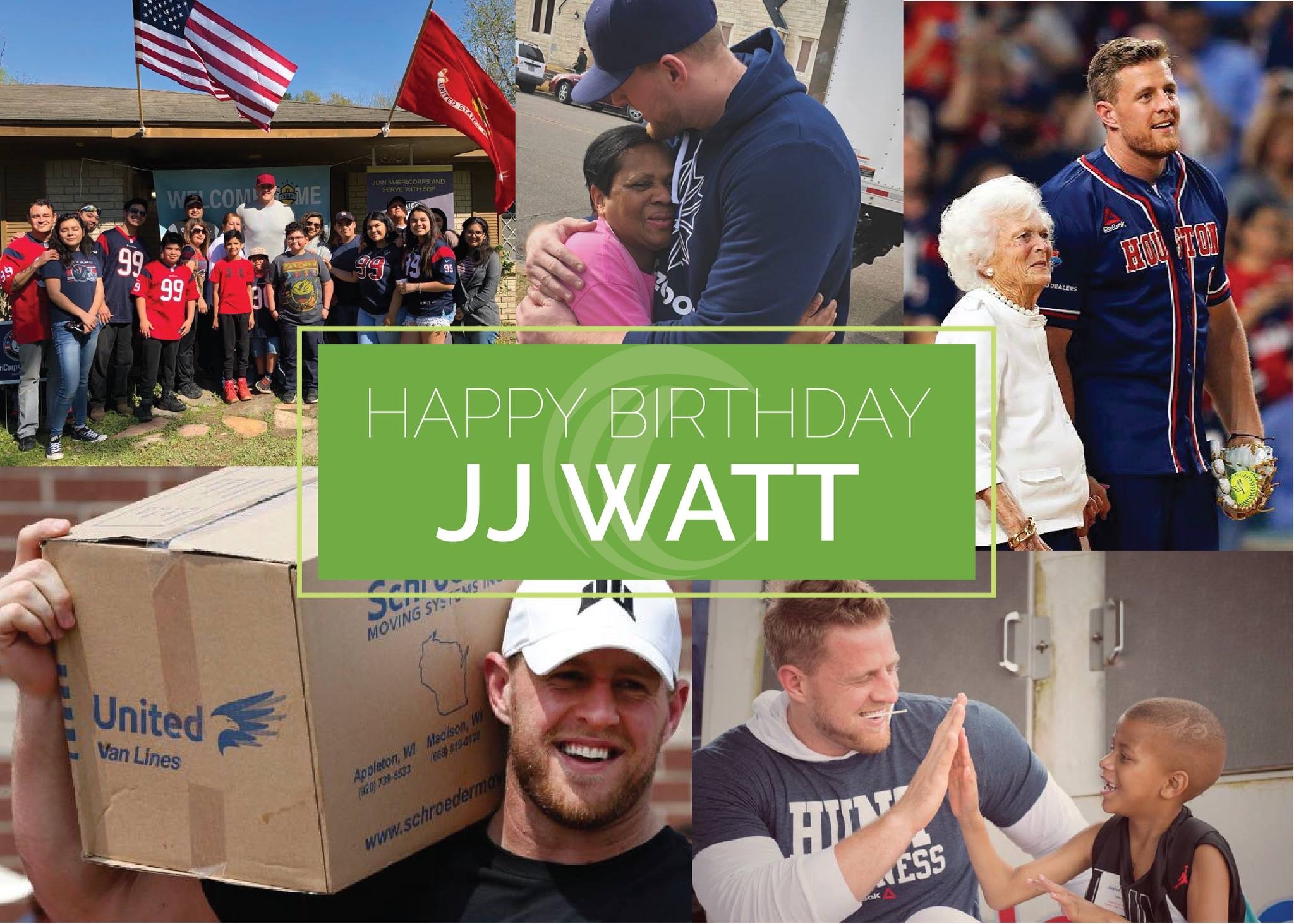Happy Birthday Watt! We are always inspired by what you do on and off the field. 