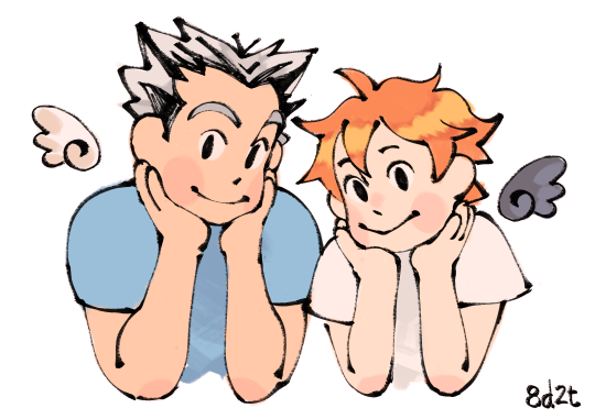 eightdtwot's tweet photo. owl with baby crow #hinata #bokuto https://t.co/v7akCR7o7M