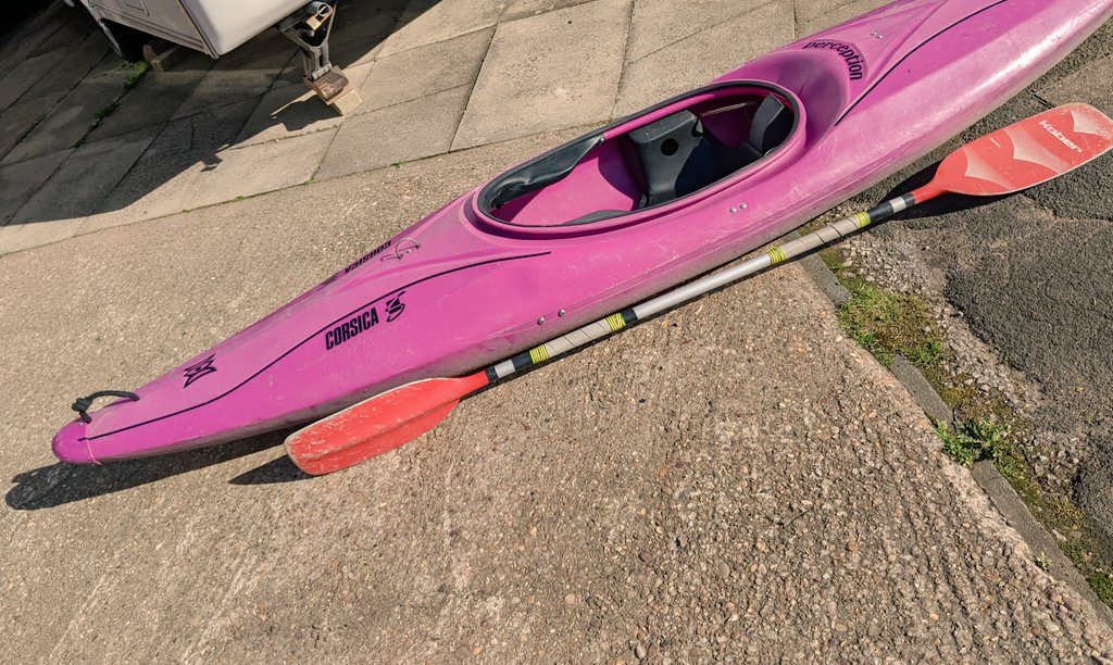 PennineCRC's tweet photo. People's generosity continues, an ex member Mike go intouch after nearly 20yrs to donate his boat and paddle. We will make use of it or find a new home @ Pennine Canoe &amp; Rowing Club - PCRC https://t.co/rIii813a40