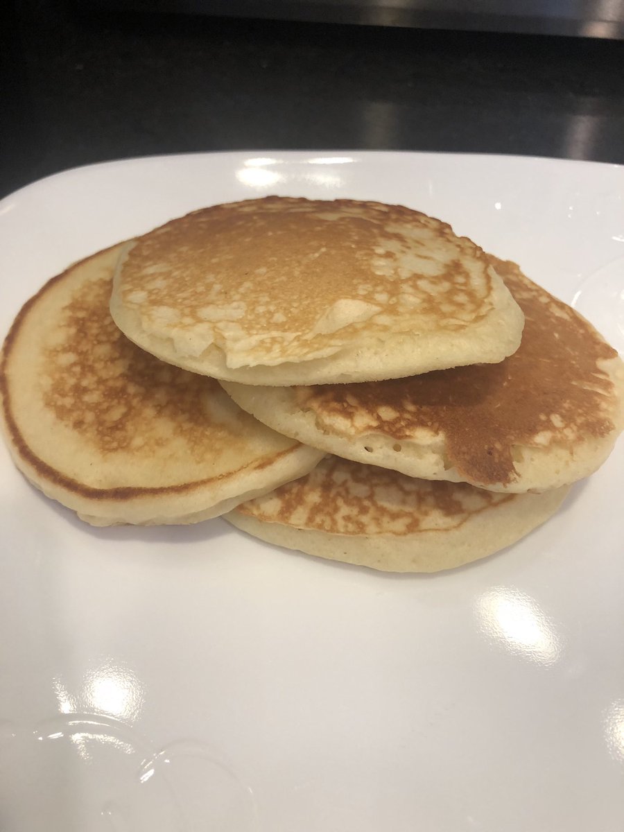 lauferlaw's tweet image. Making brunch pancakes for the family. #pandemicproject