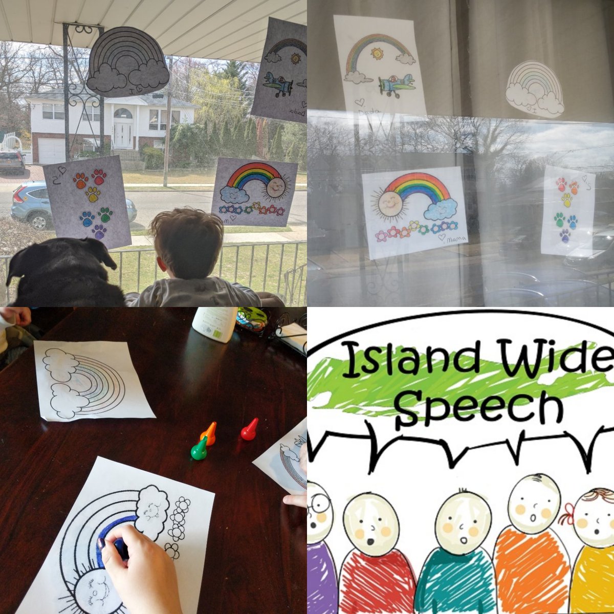 We had fun joining the Rainbows Over Nassau and Suffolk Counties!!! Group on Facebook by adding our own family of rainbows to our window at home! It's a great activity to add some happiness to an otherwise tough time. Go make a rainbow and spread the love 🌈