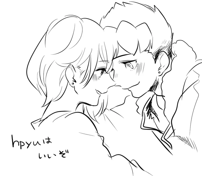 アンソロ下描きおわったー!!!これからペン入れとアイコンじゃーーー!!!!今日は寝る 
