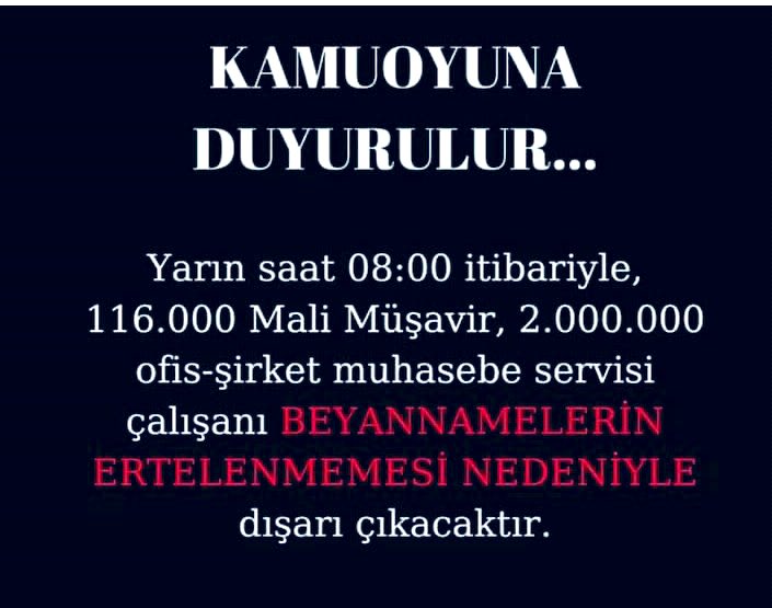 #BeyanlarUzatılsın <a href="/BeratAlbayrak/">Berat Albayrak</a> <a href="/HMBakanligi/">T.C. Hazine ve Maliye Bakanlığı</a>