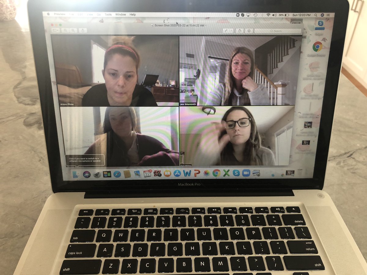 Fourth grade team Zoom conferencing this AM, making some changes to the Distance Learning Plan for Week 2. Lucky to work with these rockstars!!! <a href="/apbeachteach/">Ariane Pfister</a> <a href="/MrsMabey4th/">Mrs. Mabey 4th Grade</a> <a href="/AntrimSchool/">Tara Weber</a> <a href="/StecchiniM/">Michelle M. Stecchini</a> <a href="/Kriistenn_Adams/">Kristen Anderson</a> #theydidntknowItookthis #lovethem #weRBeach <a href="/ptbeachsuper/">Will Smith</a>