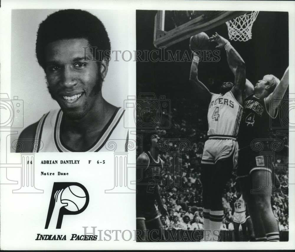 Someone out there has a better image of Adrian Dantley with the Pacers.Nonetheless, A.D. played 23 games with Indiana in 1977 before being traded to the Lakers.His per game averages with Indy: 26.5 points & 9.4 rebounds.