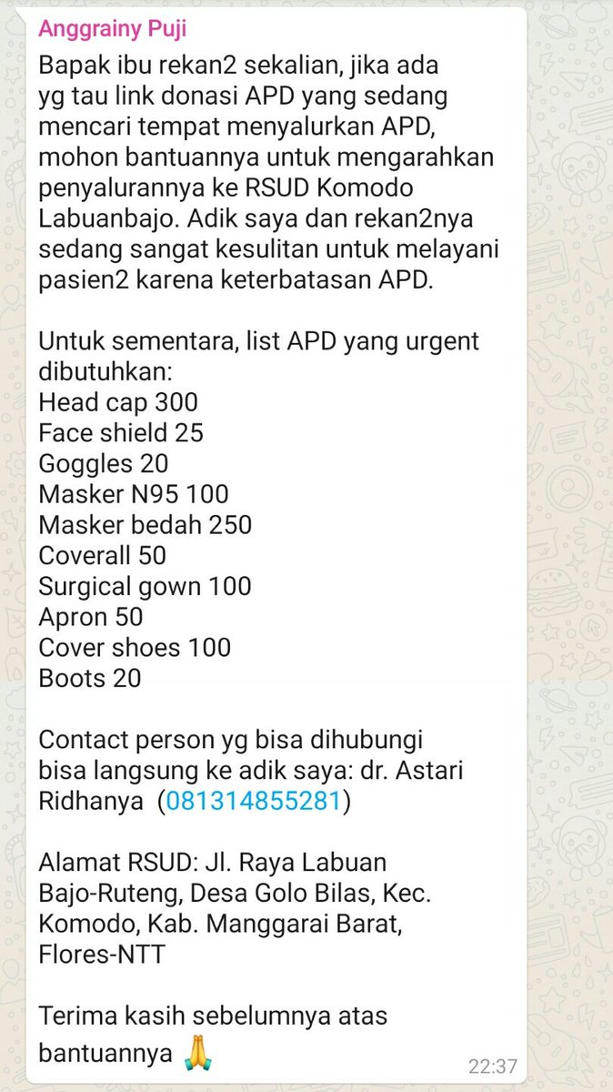 Temen-temen, please do your magic! 🙏🏻 #BersatuLawanCovid19 (info via <a href="/rainyrainyrainy/">Anggraini Rizkita</a>)