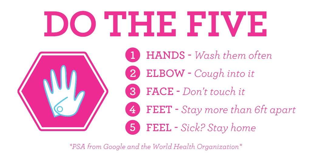 *DO THE FIVE* 

🚨 PSA from <a href="/Google/">Google</a> and the <a href="/WHO/">World Health Organization (WHO)</a>