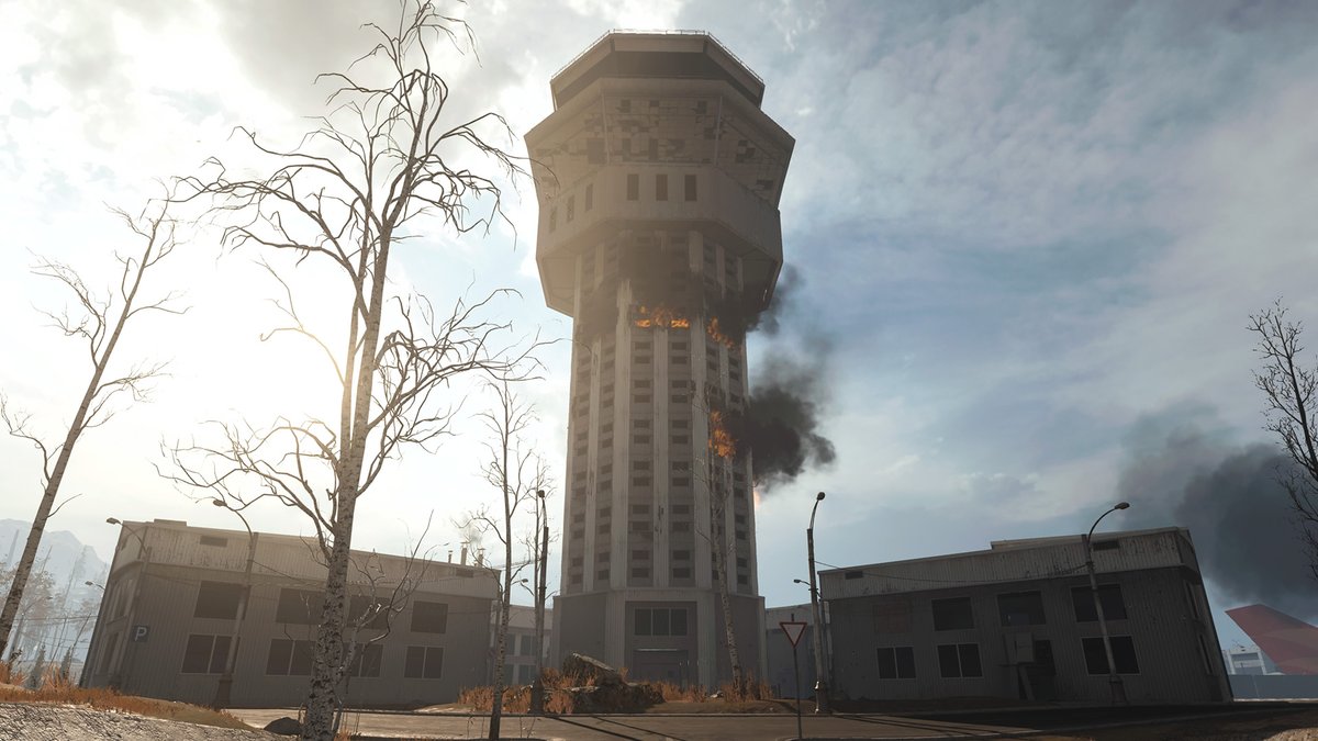 Call0fDutyWiki's tweet photo. #CODTrivia Likewise, the Control Tower of the Verdansk Airport is inspired by the one from the Donetsk Aiport. The tower collapsed in 2015 after being heavily damaged during the second battle for the airport . #ModernWarfare #Warzone https://t.co/fU7awJZV6u