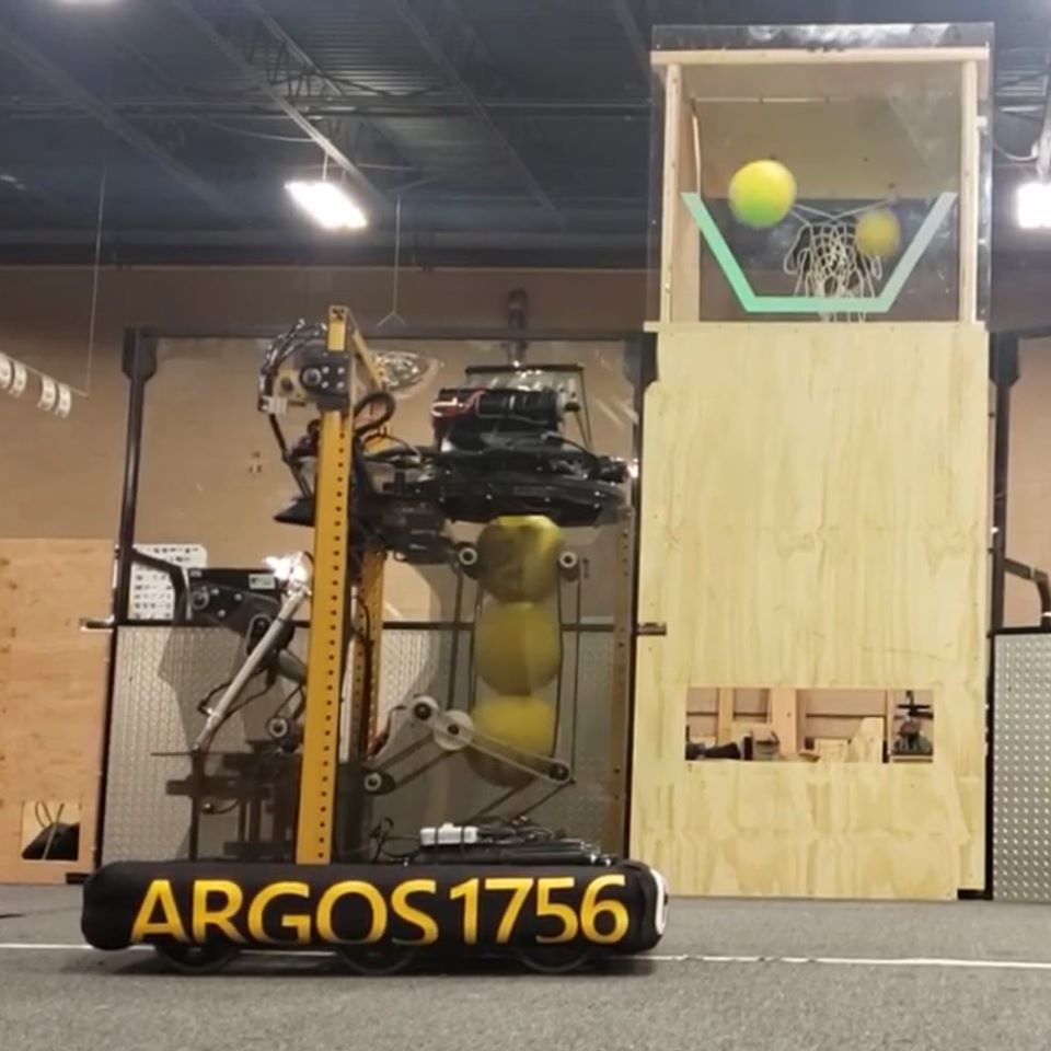 <a href="/FRC1756/">FRC Team 1756 Argos</a> had one of our favorite Premiere Night reveals. Now discover the inner-workings of their bot on Behind the Bumpers! youtu.be/TOrZXRaGbcQ