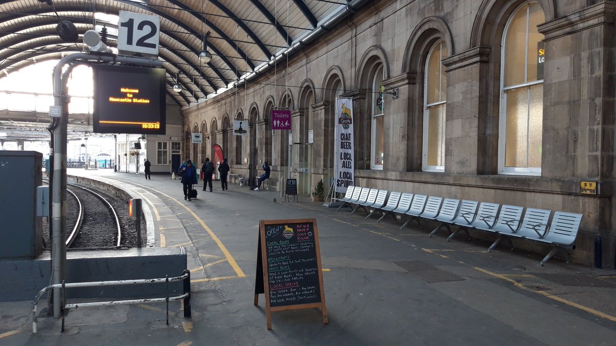 Centr_Ale's tweet photo. Last man standing☹
Just as #Newcastle #CentralStation was building a small #indieshop selection here on platform 12, #coronavirus has decimated it. Our friends at Pasta Station and O'Briens Loft (@o_loft) have beer forced to close their doors temporarily. 
We plan to stay open😀 https://t.co/wCaPeft2Yy