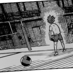 the panel that hurts the most is the one where a character is standing alone in an empty volleyball court bc volleyball is a sport that cant be played alone 