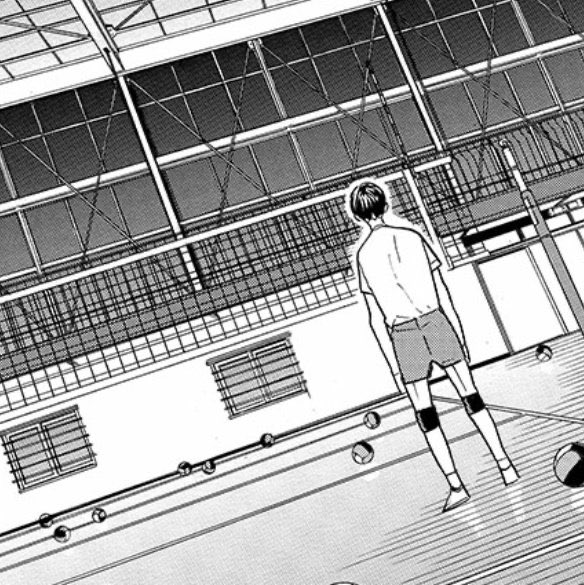 the panel that hurts the most is the one where a character is standing alone in an empty volleyball court bc volleyball is a sport that cant be played alone 