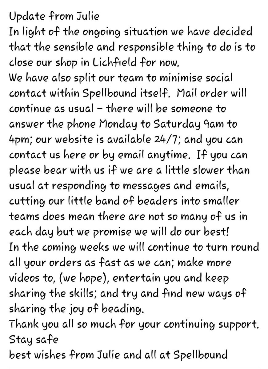 In light of recent events...