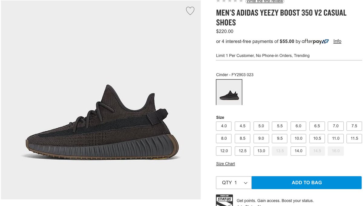 yeezy cinder restock