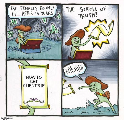 overflow_meme's tweet photo. How to get Client's IP https://t.co/G1xx0Y4Tx8 #php #clientip #ipaddress #laravel https://t.co/tMqp5pKBTL