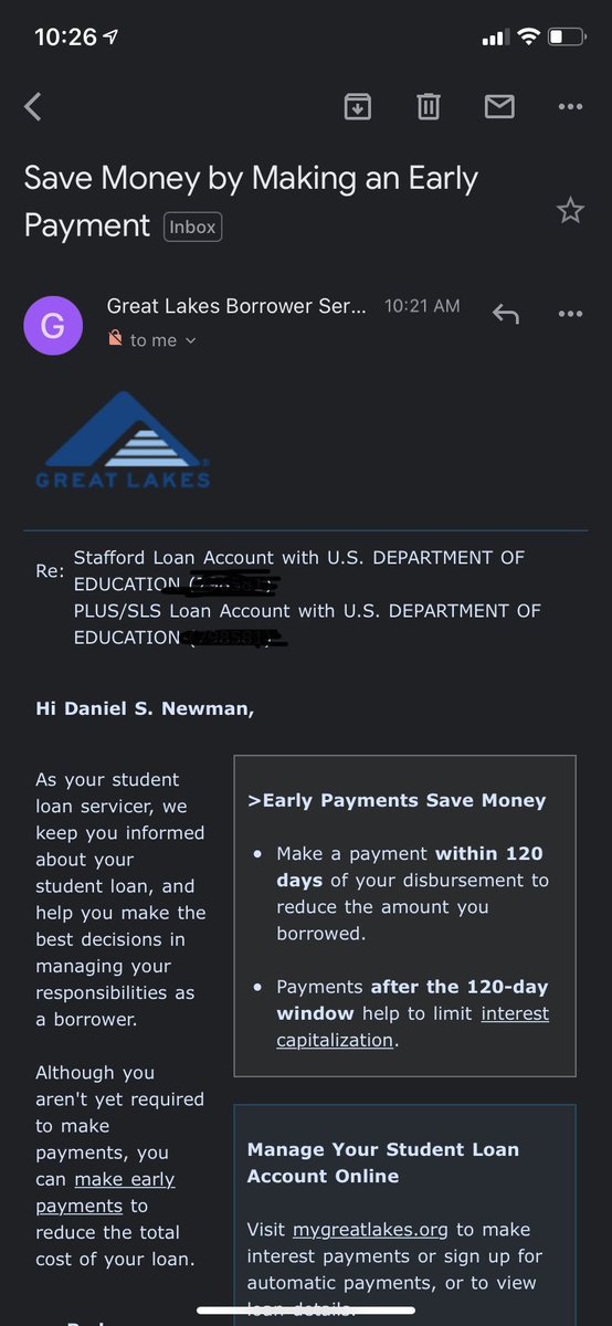 Not surprised, student loan provider <a href="/MyGreatLakes/">MyGreat Lakes</a> trying to ask for early payments during the crisis 😂👌 <a href="/BernieSanders/">Bernie Sanders</a> <a href="/realDonaldTrump/">Donald J. Trump</a>