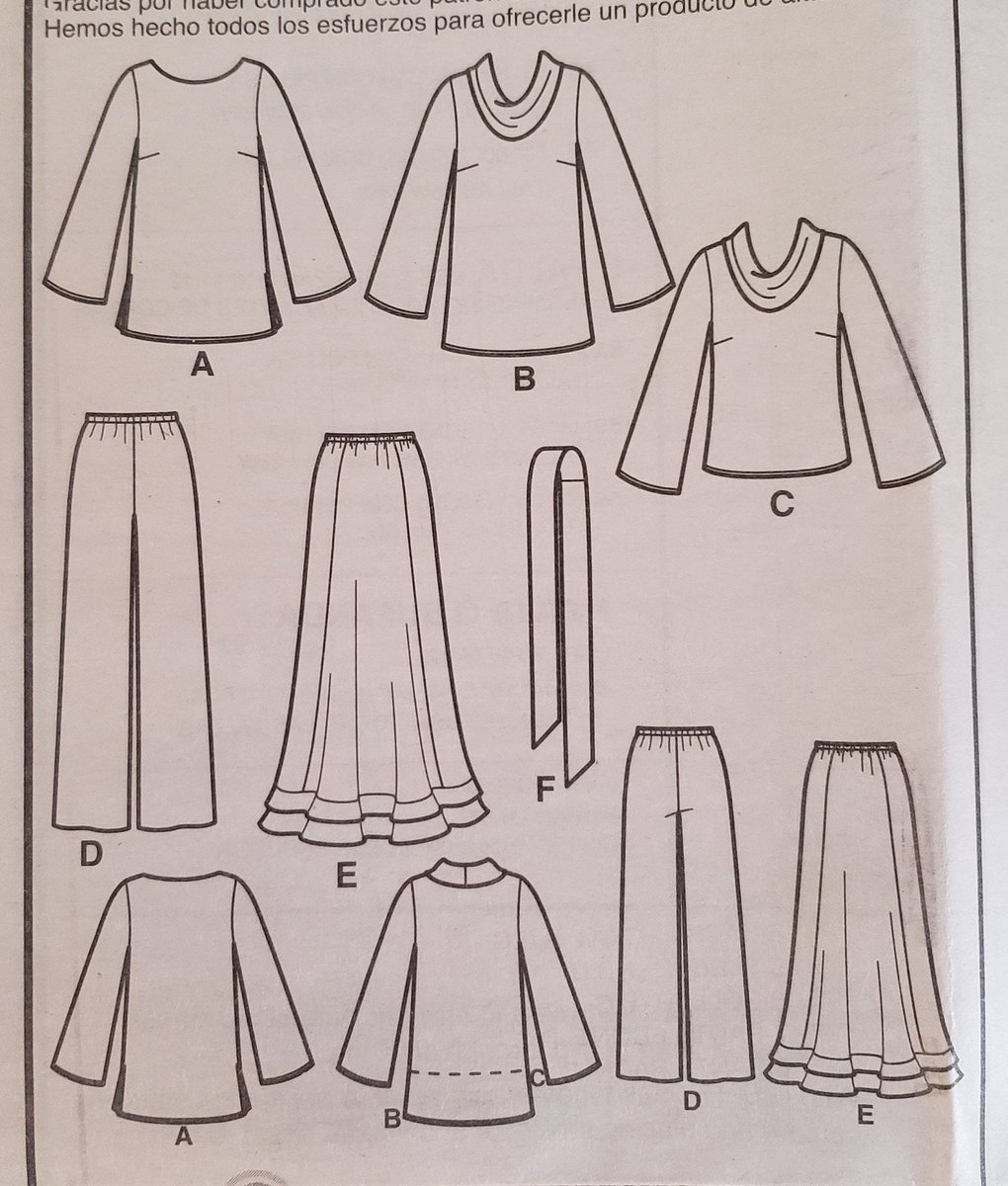 Skirt Pants Sash Scarf Sewing Pattern Simplicity 3568 Women/'s//Misses/' Top