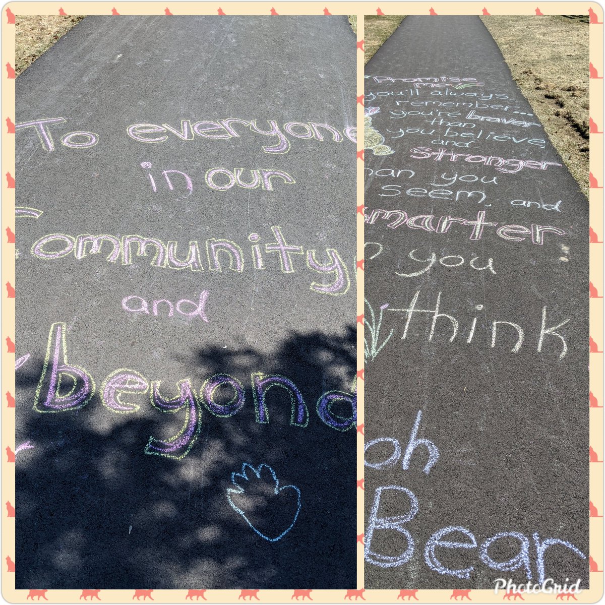 VTprincipal's tweet image. Just one more reason why I love our community! Came upon these inspiring messages on the rec path in Williston this morning. Thanks to the creator!! #cvsdstrong #willistonVT #BEWELL