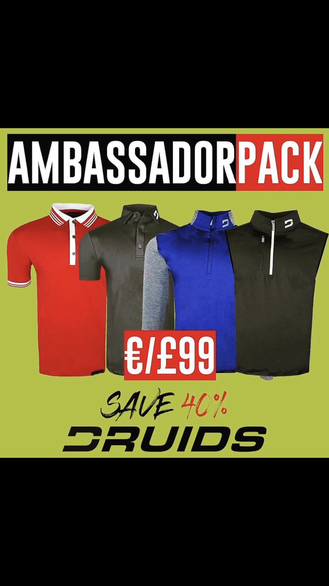 ⚡ Introducing our AMBASSADOR PACK offer! ⚡

AVAILABLE FOR ONE WEEK ONLY!

🔥SPRING SUMMER 2020🔥

⚡1 Essential Midlayer
⚡1 Pique Polo
⚡1 performance Polo
⚡1 Ultra Blend Gilet
⚡+ 5 Packs of Tees!

⚡PLUS ADD A NEW CLIMA JACKET FOR €39!

⚡ NOW ONLY €99! ⚡
