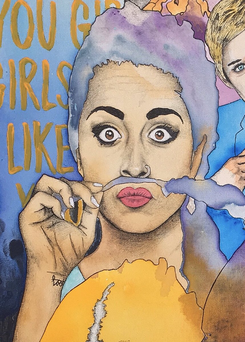 My painting of <a href="/Lilly/">Lilly</a>.
adamlancia.com
•
Also out now, our new single #RevelInTheNight co-written/ produced by Steve Molella. 
<a href="/Spotify/">Spotify</a>: Smarturl.it/RevelSpotify
<a href="/AppleMusic/">Apple Music</a>: Smarturl.it/RevelAppleMusic

#lillysingh #ArtistOnTwitter #NewMusicDaily