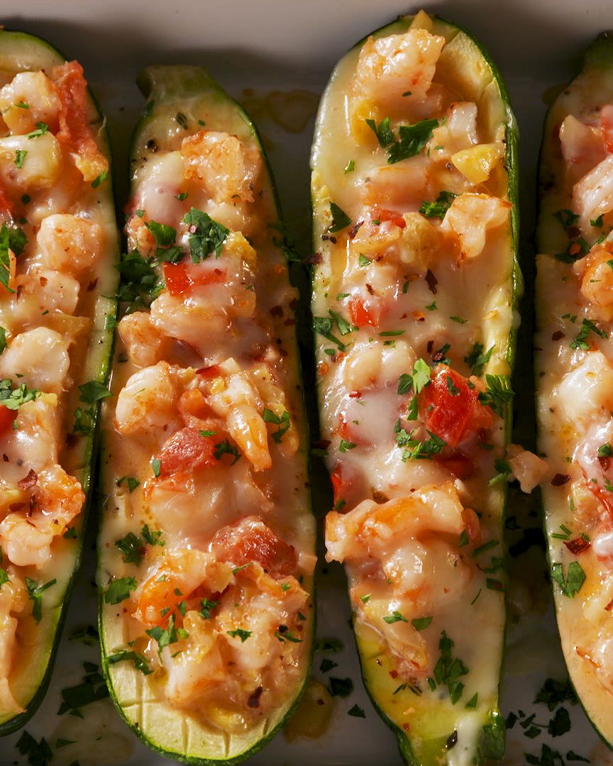 rick_carruth's tweet photo. Tasty shrimps are the passengers on these flavorful zucchini boats. #Keto #dinners  https://t.co/V012T98o6M https://t.co/c81ZEBE5xY