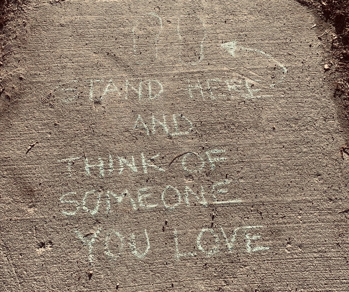 jason_quitt's tweet image. Positive messages on the abandoned sidewalks. Quarantine Day 6. ❤️🌈